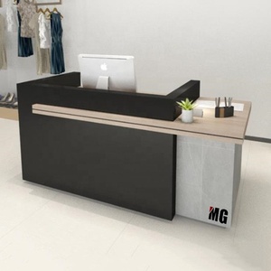 Mostrador de <span class=keywords><strong>muebles</strong></span> de salón moderno de bajo precio personalizado pequeños diseños Recepción de escritorio - Product Image 2
