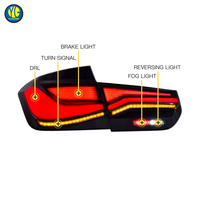 Feux arrière LED YU GUANG pour BMW Série 3 F30 F35 F80 2013-2018 – Amélioration des feux arrière, incluant feux stop et clignotants