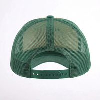 Casquette Trucker personnalisée avec patch tissé, en sergé de coton OEM, 5 panneaux, dos en maille, visière incurvée bicolore, fermeture snapback, logo dessin animé