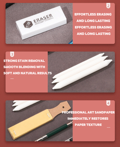 Kit Completo de 37 Piezas de Lápices de Dibujo con Estuche y Accesorios para Estudiantes Artistas, Suministros de Dibujo al por Mayor - Product Image 6