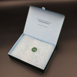 Caja de embalaje personalizada para cosméticos, Set de regalo con papel de <span class=keywords><strong>rafia</strong></span> arrugado para limpiador/crema/suero - Product Image 4