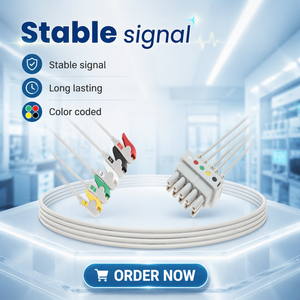 Kompatibel mit GE Healthcare Dash <span class=keywords><strong>PRO</strong></span> 4000 EKG-Kabel und <span class=keywords><strong>Pro</strong></span> 1000 Ableitungsklemme IEC EKG-Kabel für den Krankenhausgebrauch - Product Image 2
