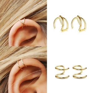 Canner — boucles d'oreilles pour femmes, bijoux à la mode, croisé, manchette, plaqué or, simple, <span class=keywords><strong>Piercing</strong></span>, 2021 - Product Image 6