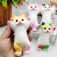 Peluche personnalisée en forme de chat, faite à la main, tridimensionnelle, mignonne, extrêmement adorable, parfaite pour la relaxation et le soulagement du stress