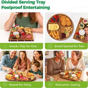 卸売カスタムロゴステンレス鋼竹製エコフレンドリー耐久性チーズボードセットシャルキュトリツール結婚式新築祝い用 - Product Image 4