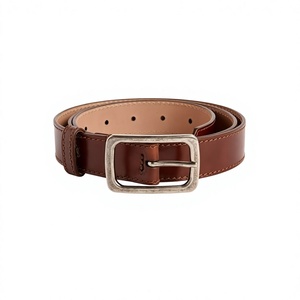 Ceintures en cuir véritable tendance, boucle carrée en acier, designs personnalisables, cuir de vache écologique, ceinture robuste pour homme - Product Image 4