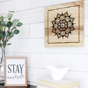 งานฝีมือไม้สีขาวธรรมชาติกล่องไม้สี่เหลี่ยมสำหรับป้ายติดผนังสไตล์เรียบง่ายทาสีตกแต่งสำหรับแขวนผนัง - Product Image 3