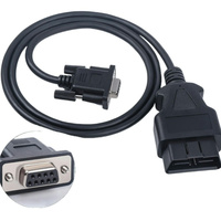 Para herramienta de diagnóstico de coche DB15 hembra a OBD2 16Pin macho Cable de extensión