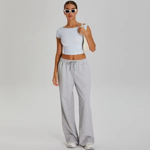 ชุดโยคะออกกำลังกายผู้หญิง 2 ชิ้น ขายดี เอวกลาง ระบายเหงื่อได้ดี ทนทาน กางเกงลำลอง เสื้อครอปท็อป ไซส์ใหญ่ มีเชือกผูก - Product Image 3