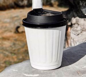 Vasos de Papel Desechables con Relieve para Bebidas Calientes, Tapas con Diseño Texturizado para Cafeterías, Tiendas de Bebidas, Tiendas de Dulces y Comida para Llevar |   Personalizado - Product Image 4