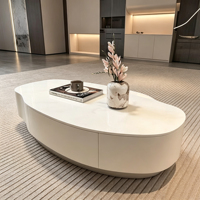 Table basse en pierre frittée, table basse irrégulière, table basse en forme de mangue, cadre doré, luxe, OEM