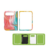Coque de téléphone magnétique 2-en-1 3D vierge pour sublimation, compatible iPhone 18 Duo, pour transfert thermique, impression photo DIY
