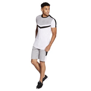 ชุดกีฬา2ชิ้นสำหรับผู้ชาย,ชุดสองชิ้นเสื้อยืดและกางเกงขาสั้นแขนสั้นเล่นกีฬาขายส่งสำหรับฤดูร้อน - Product Image 5
