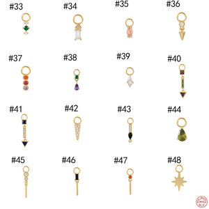 925 Sterling Bạc Đầy Màu Sắc Zircon Tua Dài Quyến Rũ Mặt Dây Chuyền Bông Tai Phụ Tùng Phụ Kiện Trang Sức Cho Phụ Nữ Bông Tai - Product Image 3