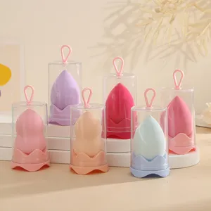 The New Portable Single Lotus Barrel Gourd or Tear drop-shaped Blender Beauty Egg Is Super Soft Wet and Dry Makeup Sponge