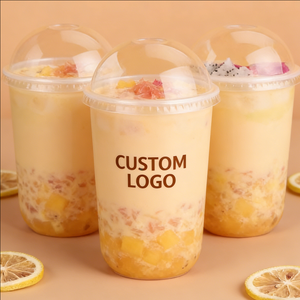 แก้วพลาสติกทรงกลมแบบใช้แล้วทิ้งขนาด 150 มล. 400 มล. สำหรับใส่ชานม ของหวานแบบนำกลับบ้าน - Product Image 3