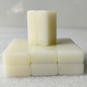 Jeu de Mahjong à motif personnalisé, tuiles en acrylique blanc monocouche, jeu de société pour réunions, tuiles de Mahjong blanc ivoire - Product Image 1