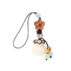 Bodhi Root Lucky Bag Car Keychain Pendant Peach Wood Lotus Seed Pod Cute Mobile Phone Chain Pendant for <b>Men</b> and Women - Product Image 5