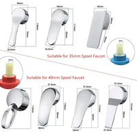 Drip Catcher Manufactures Design Valve Nickel Cross Porcelain Cross Remplacement Poignée de robinet en zinc
