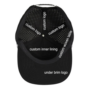 HN10 Luxury 5 Panel Structured Curved Brim Gorras Waterproof Pvc Rubber PatchLogo Golf Rope Hat Baseball <b>Cap</b> - Product Image 4