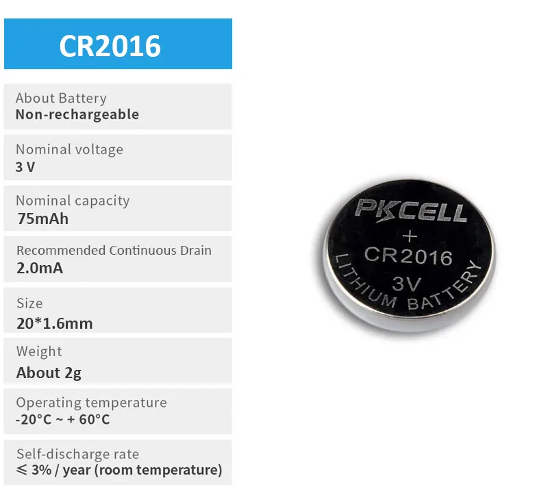 Bateria para mouse e relógio computador cr 2016 DL2016 KCR2016 Cr2016 3v botão moeda celular