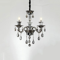 Lustre en cristal de style européen moderne, luminaire suspendu simple et élégant pour café, salon, décoration intérieure