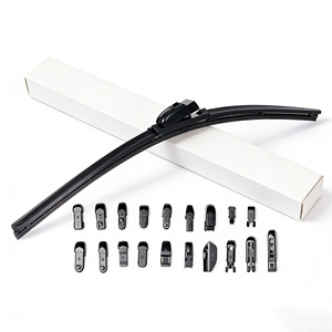 Escobilla Limpiaparabrisas <span class=keywords><strong>Universal</strong></span> Multifuncional <span class=keywords><strong>con</strong></span> 18 Adaptadores, 98% de Cobertura para Autos, Diseño Aerodinámico sin Marco, Caucho Natural de Grado A - Product Image 1