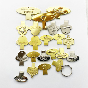 Llave <span class=keywords><strong>abridor</strong></span> de latas de caviar de metal dorado y plateado con logotipo <span class=keywords><strong>personalizado</strong></span> en relieve - Product Image 4