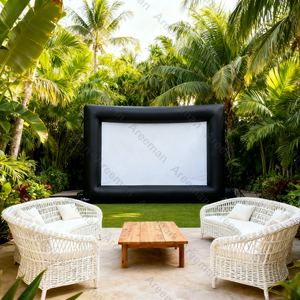 Gran oferta, pantalla de cine HINCHABLE Y proyector, pantalla de cine inflable para exteriores con silla inflable - Product Image 2