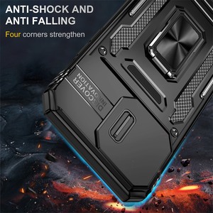 Funda para <span class=keywords><strong>iPhone</strong></span> 16 15 14 13 Pro Max Pro Plus 7 8 Plus X XS XR Slide Camera Ring Stand Armor Protección anticaída Kickstand Cover - Product Image 2