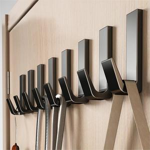 Wall Mounted Adhesive <b>Hooks</b> Rectangle Minimalist Self-Adhesive For Clothes Hats Bathroom Storage - Product Image 1