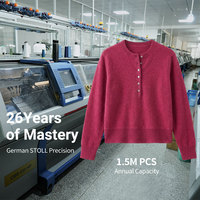 Pull en cachemire 100% à fleurs 3D pour femmes, col rond, automne, blanc rose, OEM personnalisé, 10 pièces
