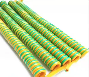 Earth Yellow Green Copper Power Cord Insulated With PVC/PU For Ground Earth Spring Durable Wire Spiral Cable Wire