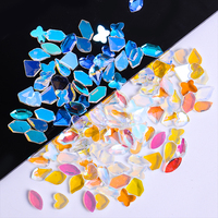 Fournitures pour Ongles 3D Laser Nail Strass AB Dos Plat Papillon Cristal Nail Art Accessoires