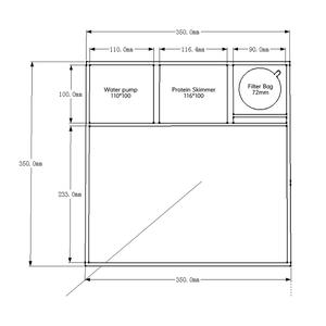 Tangki Filter belakang akuarium laut kaca Universal, 220v air asin air tawar untuk tampilan meja ikan putaran ruang tamu - Product Image 4