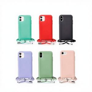 Étui de téléphone DAM TPU pour 13 Pro Max avec cordon de cou en plusieurs couleurs - Product Image 1