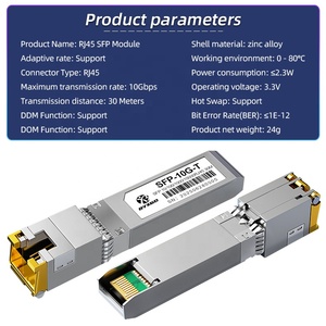 Совместим с оптическим приемопередатчиком <span class=keywords><strong>Cisco</strong></span> RJ45 SFP-10G-T-X 100 м 30 м 10GBASE-T 10 г SFP + медный модуль - Product Image 6