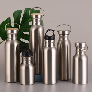 Bottiglia d'acqua personalizzata in acciaio inossidabile a parete singola 350/500/600/750/1000ml con passante per il trasporto