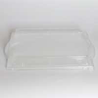 Boîte d'emballage rectangulaire transparente dorée jetable Aoyi pour pain et croissants en plastique