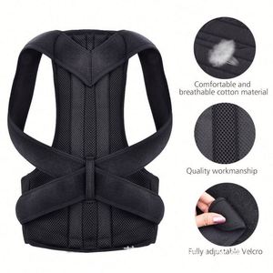 New <b>Upper</b> <b>Back</b> Posture Corrector Clavicle <b>Support</b> Brace with Shoulder Strap for Rehabilitation Nylon & Cotton Sports Use - Product Image 5