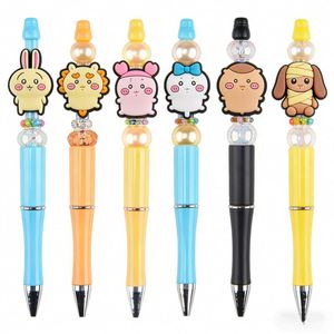Cuentas sueltas redondas de PVC con diseño de <span class=keywords><strong>perlas</strong></span> flocadas Kawaii para niños, para manualidades, bolígrafos y joyería DIY - Product Image 4