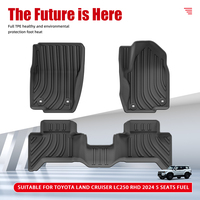 Großhandel Custom 3D TPE Auto Boden matte Wasserdichte rutsch feste Teppich Auto Matte RHD 5 Sitze Kraftstoff für Toyota Land Cruiser LC250 2024