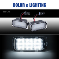 Feux de plaque d'immatriculation LED Canbus de haute qualité pour Ford S-MAX 06~ C-MAX 10~ Blanc 6000K 2 pièces