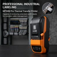 Impresora de Etiquetas Portátil SUPVAN MP50MPro, Impresora de Etiquetas para Cables, Conexión Inalámbrica, Utilizada para la Industria y la Electricidad