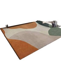 Tapis en laine tissé Axminster de luxe moderne à pois, fabriqué à la machine, pour hall d'hôtel, isolation acoustique, résistant aux taches, usage domestique