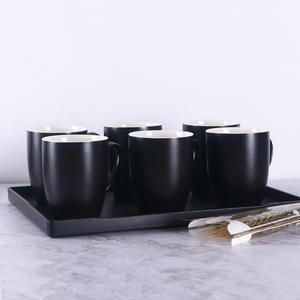 Taza de Cerámica Negra, Color Sólido, para Café, Ideal para Regalo, HB008 - Product Image 3