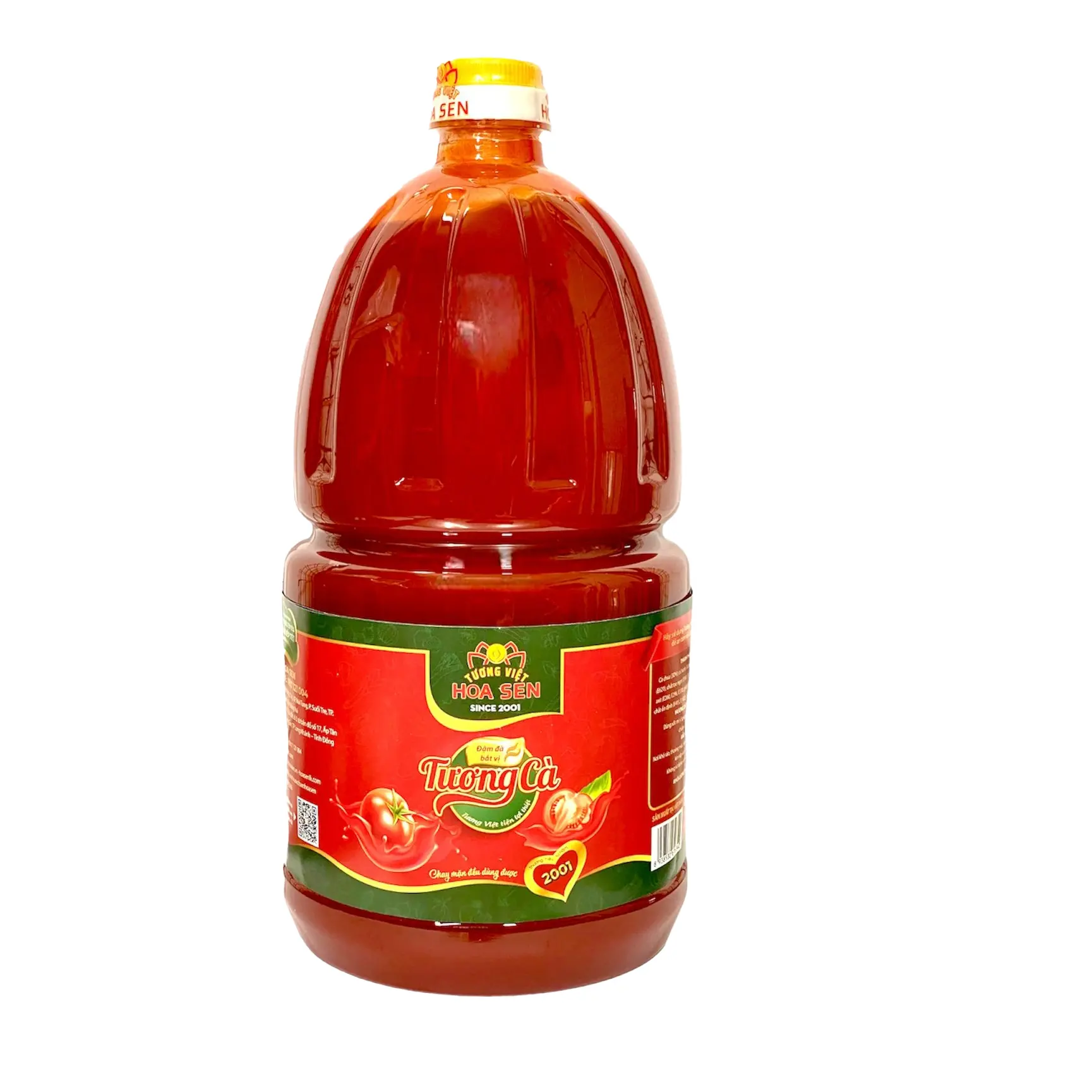 OEM Bouteilles de Sauce Tomate Condiments Vietnam Spécifications Origine Emballage Sauce Tomate Bouteille PET 2kg Tuong Viet Hoa Sen