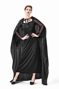 2025 nuevos estilos estilo largo gótico con capucha terciopelo capa túnica <span class=keywords><strong>Medieval</strong></span> brujería capa adultos mujeres hombres - Product Image 4