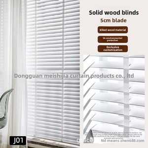 Stores en bois massif occultants électriques pour chambre à coucher, type à enroulement, sans perçage, sur mesure, pour <span class=keywords><strong>baie</strong></span> vitrée, rideaux pare-soleil, nouveau style chinois - Product Image 6