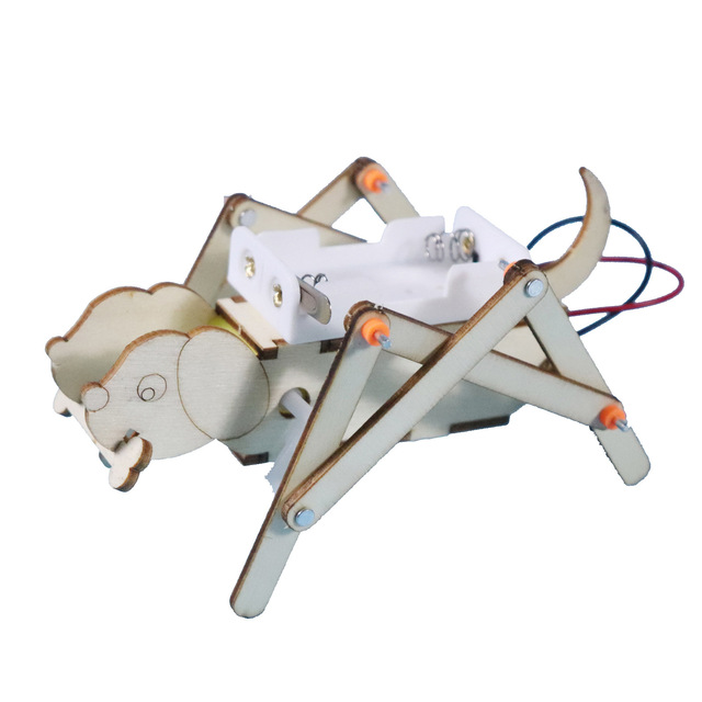Primary School Students DIY Technology Small Handmade Material Package Four-Legged Crawling Robot Dog Kidsren's Educational Toys
